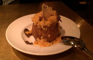 Pumpkin risotto. In a pumpkin. Delicious