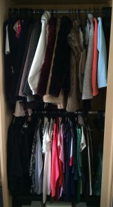 On the rails: two levels of clothes makes the most use of the vertical hanging space