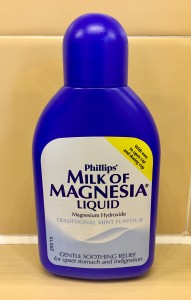 Milk of Magnesia: The age-old antacid contains magnesium that is vital for life