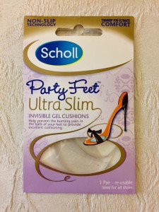 Pain-Free Party Feet: Scholl's gel insoles that help reduce the pressure on the balls of the feet of the high-heeled belles of the ball