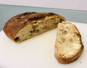 Buttered walnut bread: if some flour and yeast can be found, enjoy making and baking this delicious nutty loaf