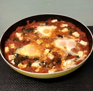 Versatile vegetarian breakfast: Shakshuka combines tomatoes, onions, garlic, spices and poached eggs - but can be adapted to suit any palate